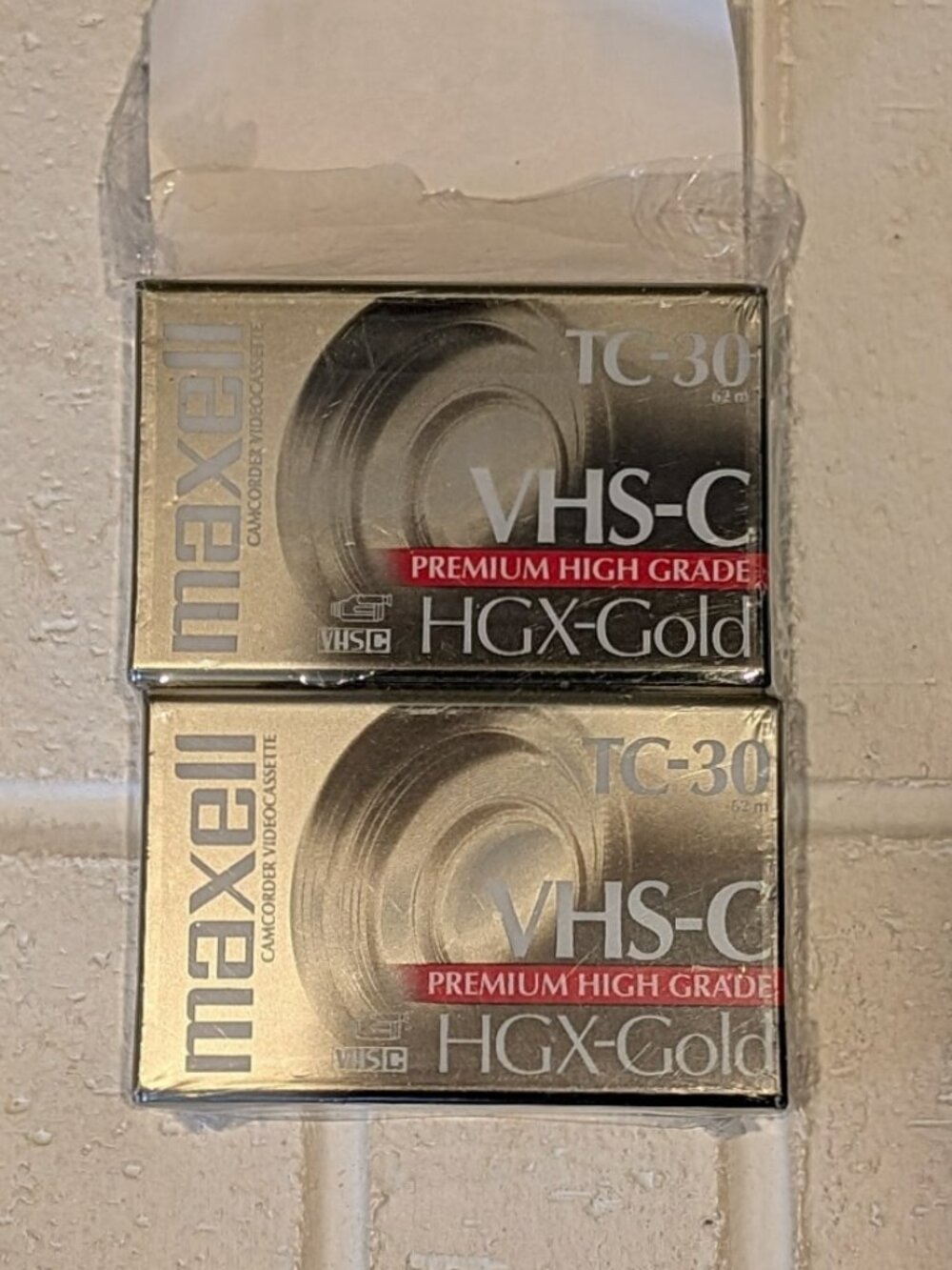 Maxell HGX Gold TC-30 VHS-C Video Tapes Premium High Grade 2 Pack
